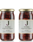 Jordan Original - Kalamata Oliven ohne Kern - im Glas- 2x360g - 2er Pack