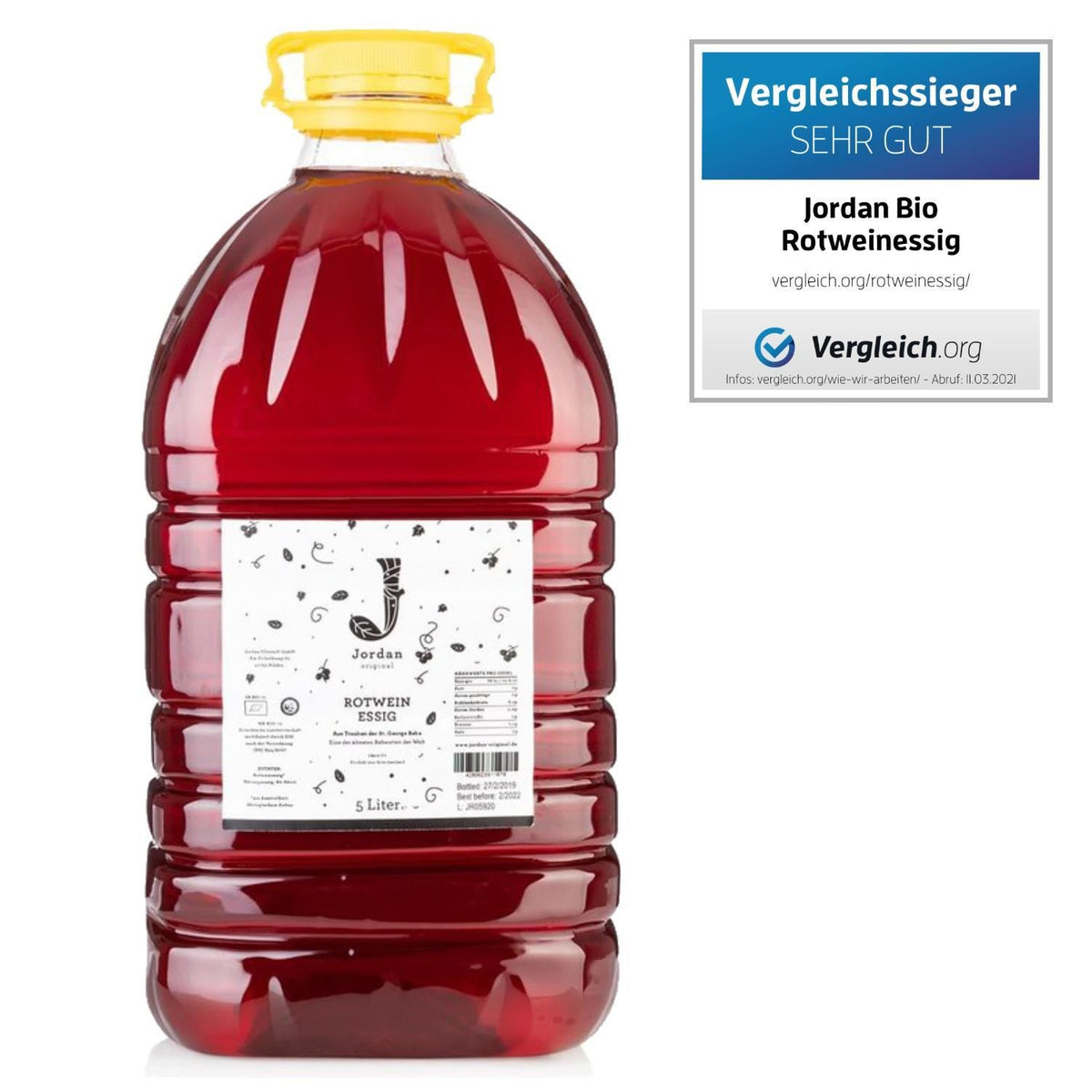 Jordan Original - Bio Rotweinessig - 5000ml - GR-BIO-01 – Jordan Olivenöl