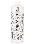 Jordan Keramikflasche - matt weiß mit schwarzen Symbolen - inkl. Ausgießer - 500ml