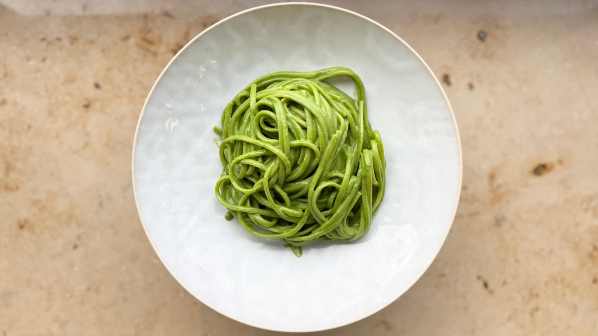 Spinat-Feta-Pasta — knallgrün und super schnell