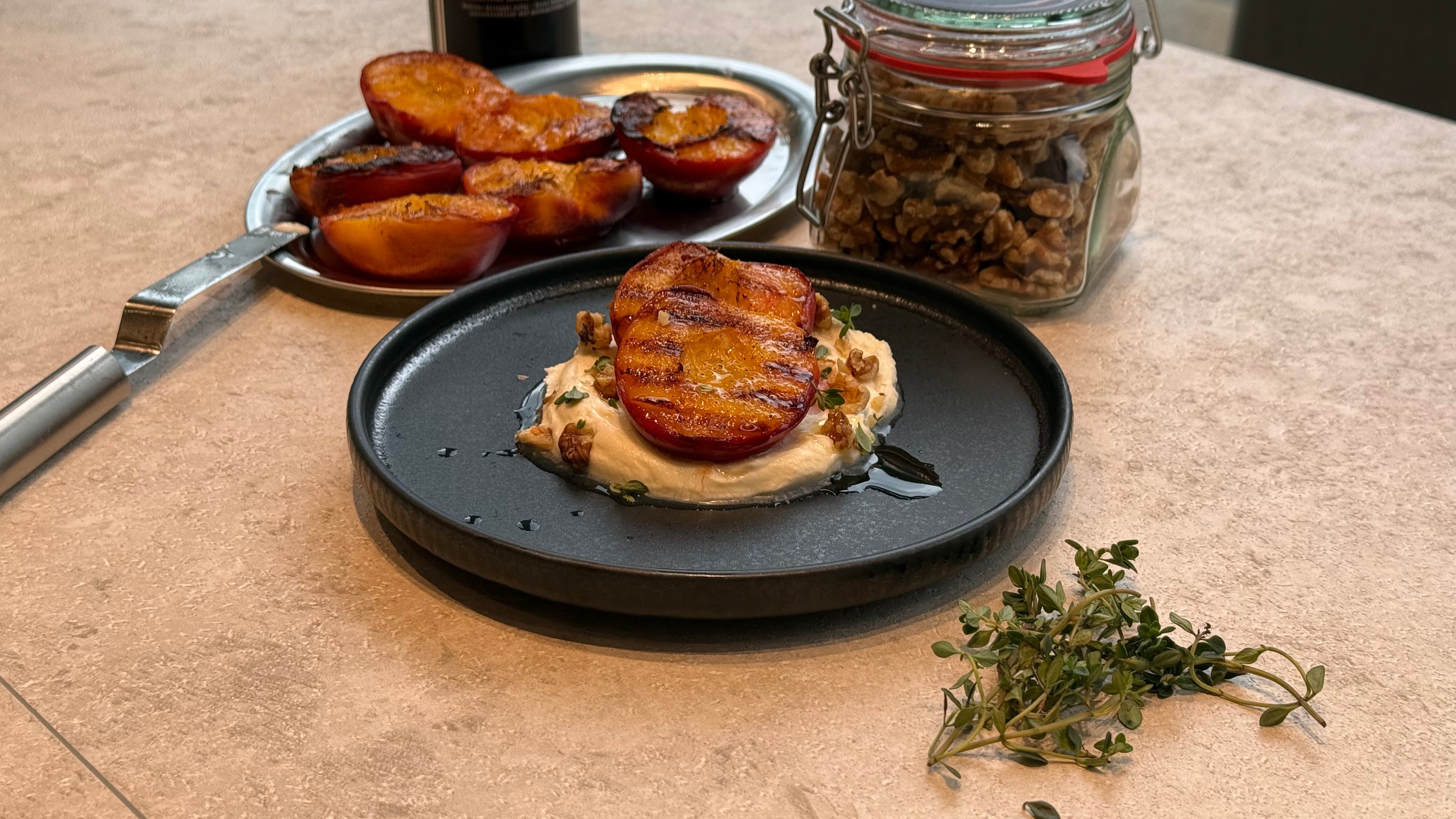 🍑 Gegrillter Pfirsich mit Mascarpone-Creme