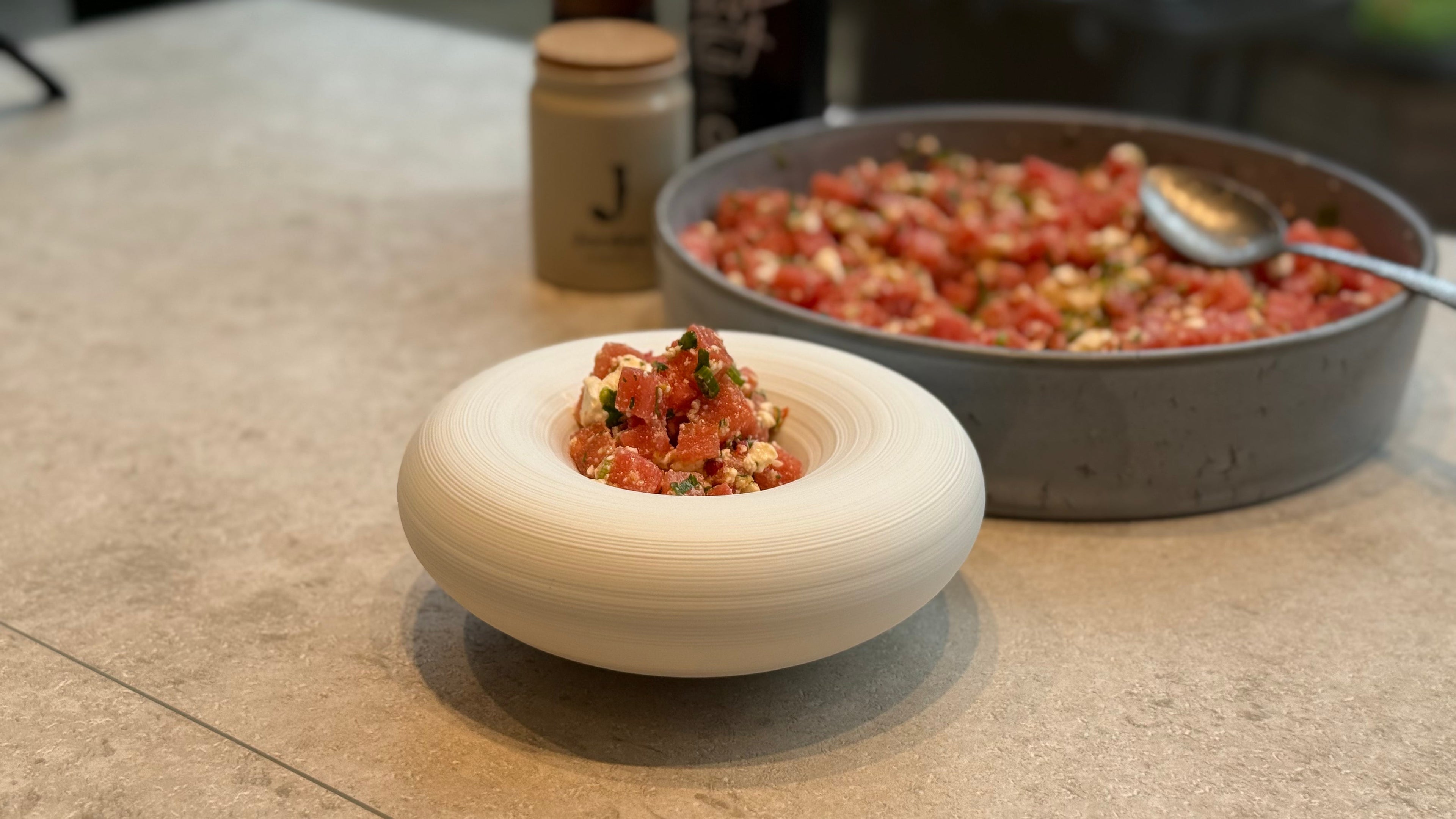 🍉 Wassermelonen-Feta-Salat mit Soja-Sesam-Dressing