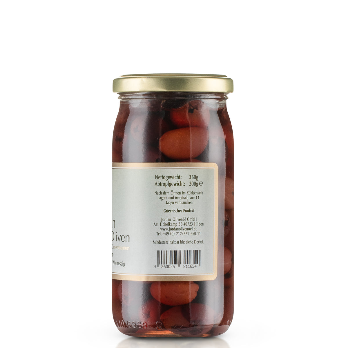 Jordan - Kalamata Oliven ohne Kern - 360g/200g Abtropfgewicht