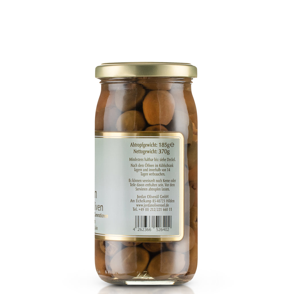 Jordan Olivenöl - Lesbos Oliven - ohne Kern - 370g Glas