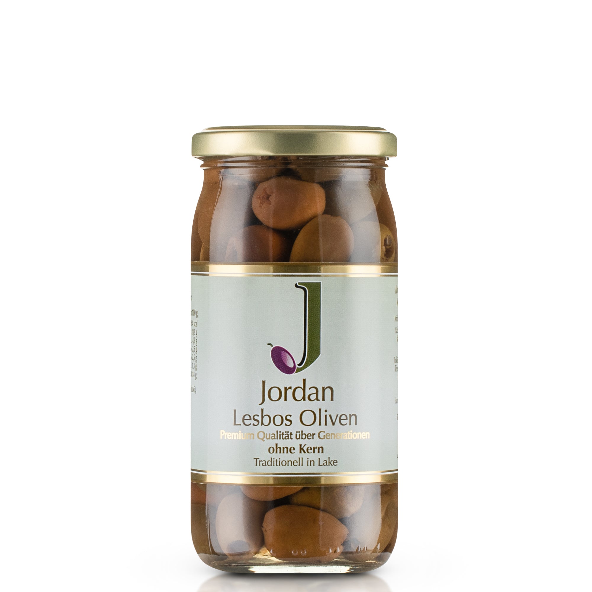 Jordan Olivenöl - Lesbos Oliven - ohne Kern - 370g Glas