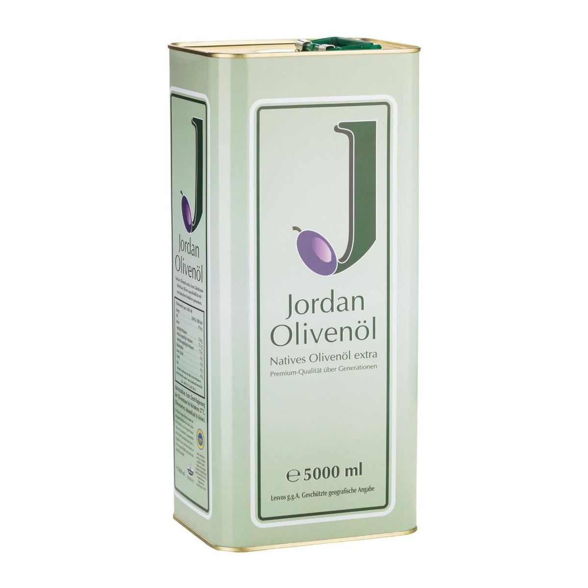 Jordan Olivenöl - FRÜHABFÜLLUNG - natives Olivenöl extra - Kanister - 5,00 Liter