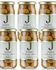 Jordan - Chalkidiki Oliven - ohne Kern - 6x 370g/185g Abtropfgewicht - 6er Pack