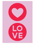 Jordan Original Grußkarte - I love you (rot/rosa)