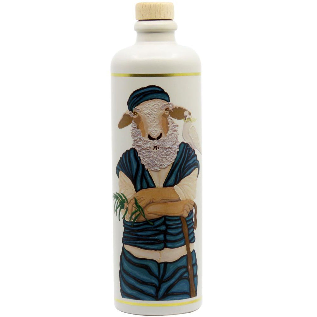 Der Schäfer von Lesbos Keramikflasche 500ml - inkl. TAPI - Ausgießer mit Holzdeckel - Limitierte Edition von Adam Karamanlis
