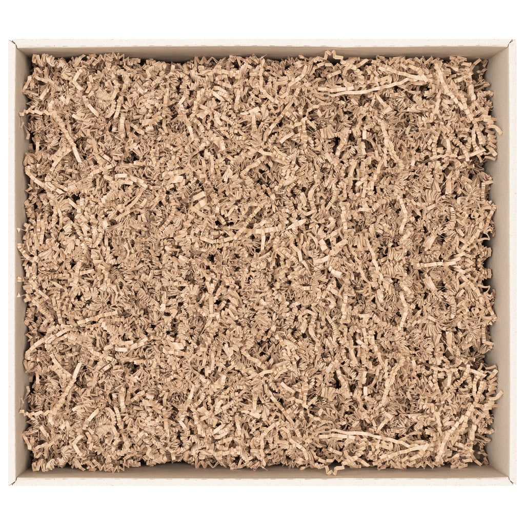 Graspapier Präsentkarton – passend für z.B. 3 Flaschen (425 x 380 x 145 mm) - verpackt mit Füllmaterial