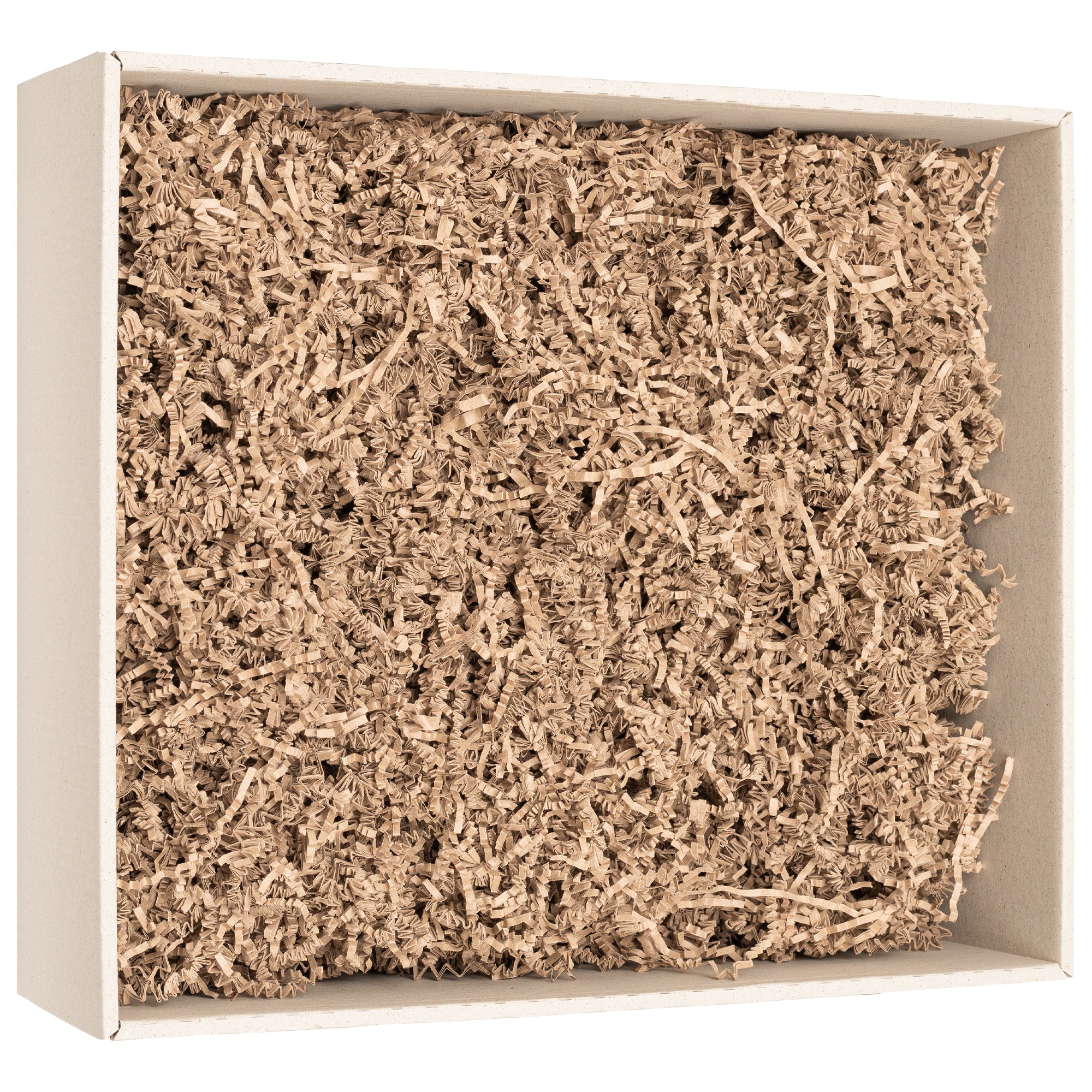 Graspapier Präsentkarton – passend für z.B. 3 Flaschen (425 x 380 x 145 mm) - verpackt mit Füllmaterial