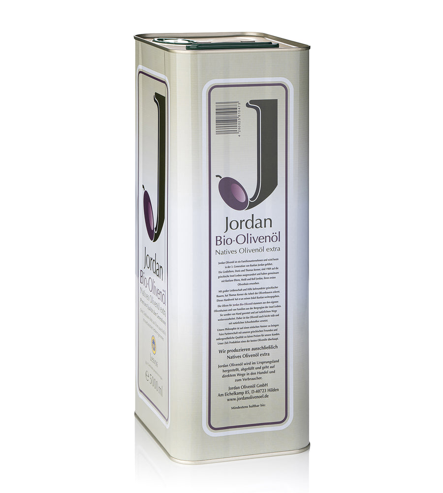 Jordan Olivenöl - BIO-Olivenöl - Kanister 5,00 Liter - GR-BIO-01