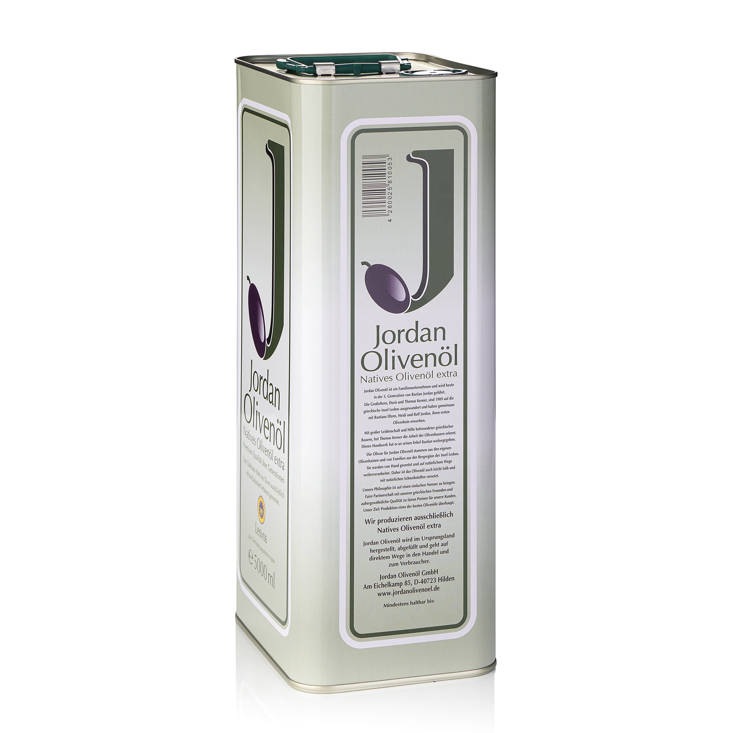 Jordan Olivenöl - Natives Olivenöl Extra - Kanister - 5,00 Liter