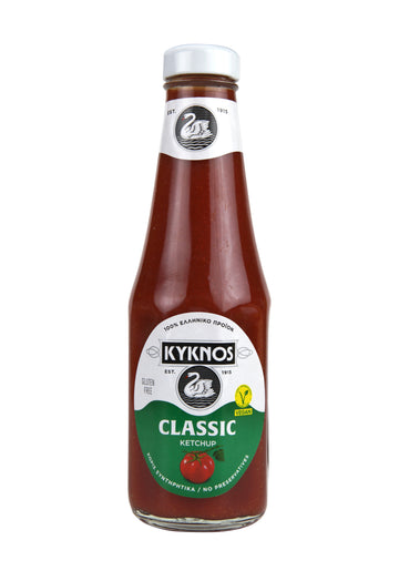 KYKNOS S.A. Greek Canning - Fruchtiger Tomaten Ketchup aus Griechenland - 330g Flasche