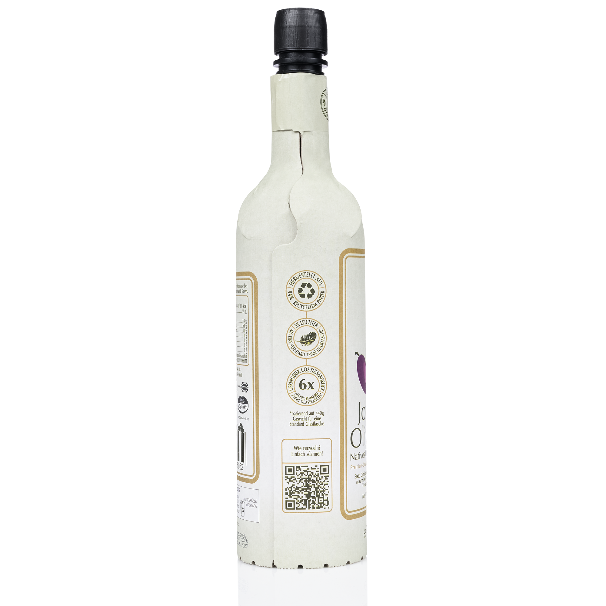 Jordan Olivenöl - natives Olivenöl extra - Papierflasche 0,75 Liter