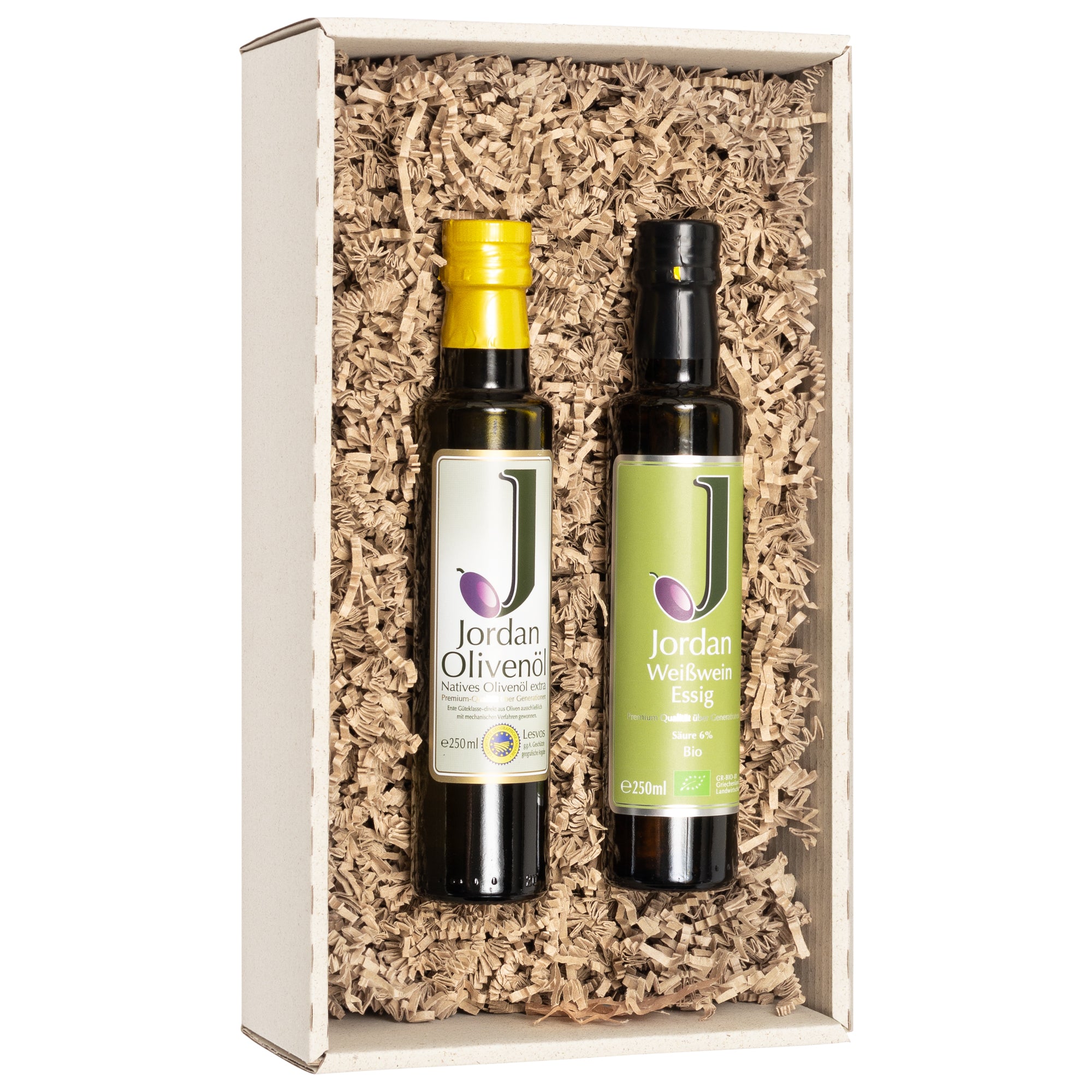 Jordan Olivenöl & Bio Weißweinessig Set – Mediterrane Geschmackserlebnisse