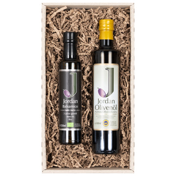 Jordan Olivenöl & Bio Balsamico Geschenkset – Feinste Essige und Öle aus Lesbos