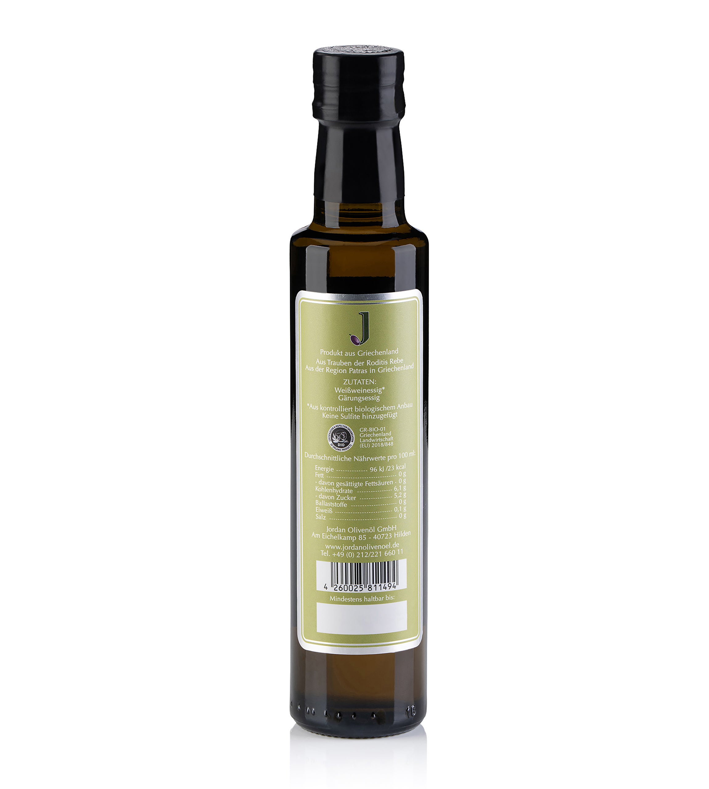 Jordan Original - Bio Weißweinessig - 250 ml - GR-BIO-01