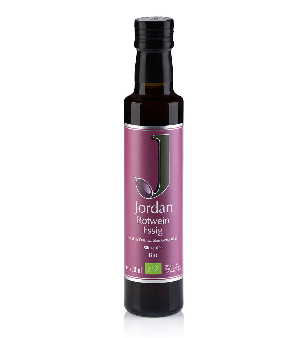 Jordan Olivenöl - Bio Rotweinessig - Sortenrein aus der St Georgs Rebe - 250ml - GR-BIO-01