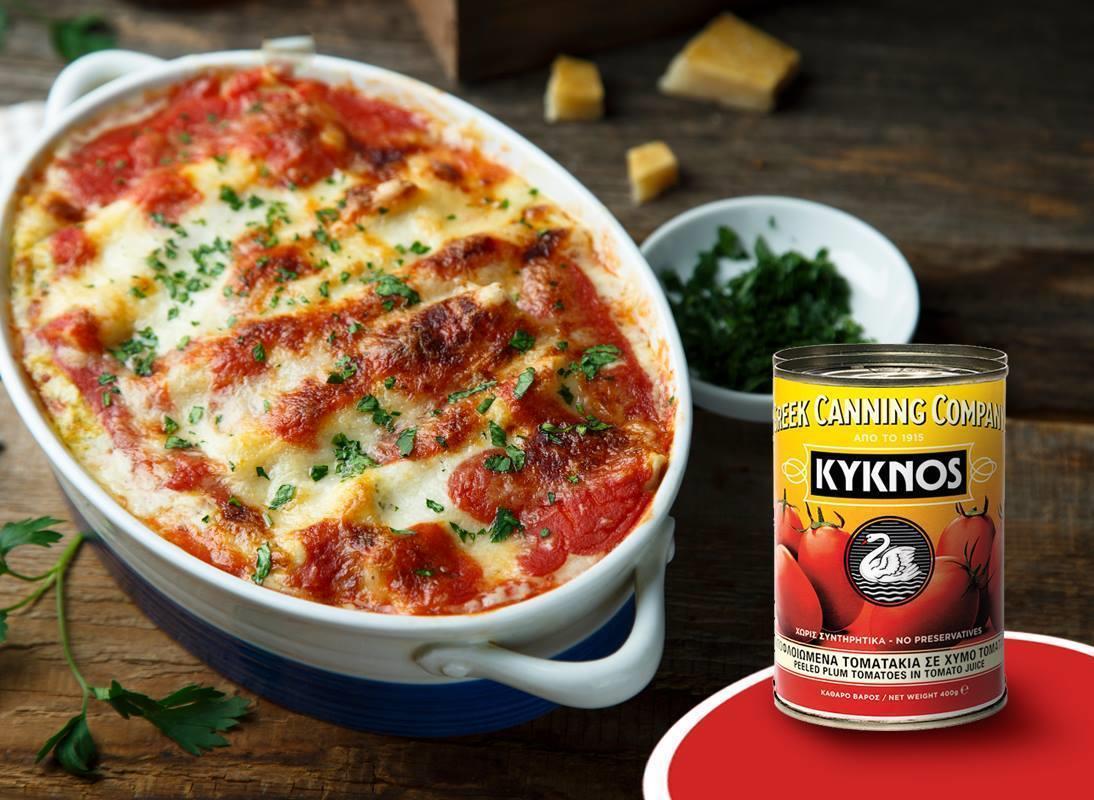 KYKNOS S.A. Greek Canning - Ganze Geschälte Tomaten (Schältomaten ) im Tomatensaft aus Griechenland - 400g Dose