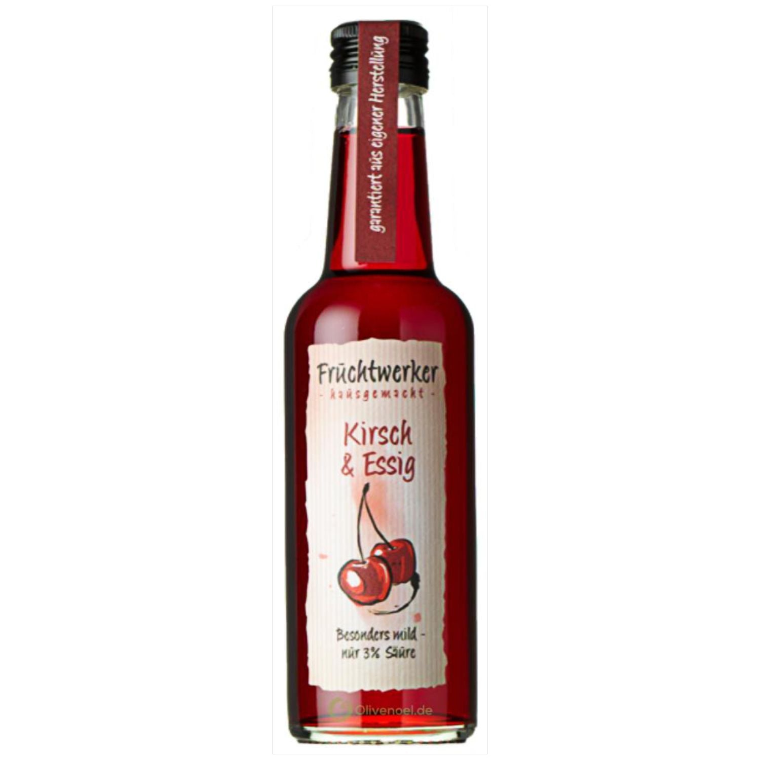 Fruchtwerker | Kirsche & Essig | Mit Saft aus echten Früchten| 250ml Glasflasche