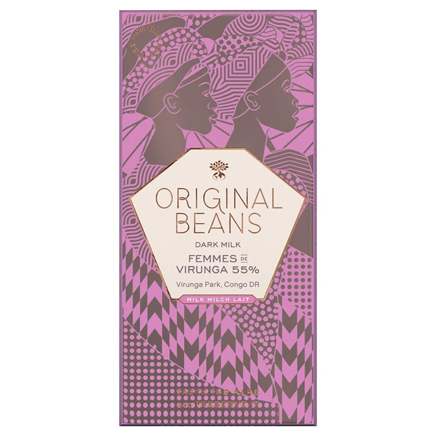 Original Beans - BIO Femmes de Virunga 55% Schokolade - 70g Tafel - CH-BIO-006