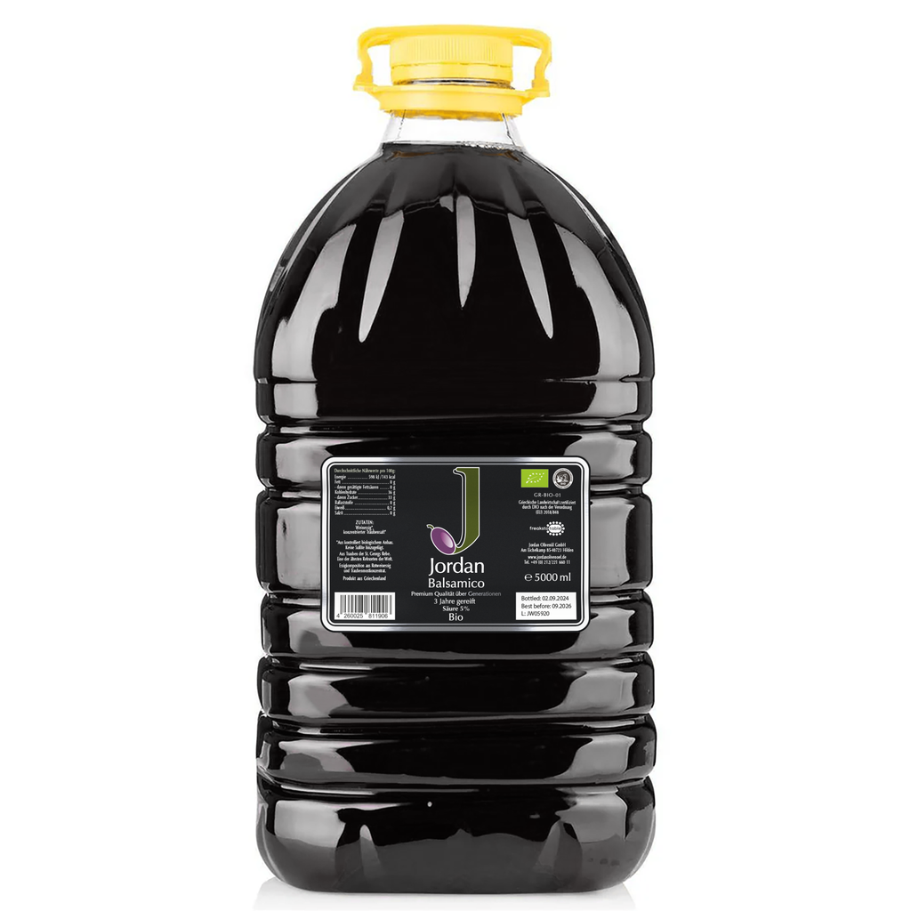 Jordan Olivenöl - Bio Balsamico - Sortenrein aus der St Georgs Rebe - 3 Jahre gereift - 5000ml - GR-BIO-01