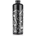 Jordan Keramikflasche - matt schwarz mit weißen Symbolen - inkl. Ausgießer - 500 ml