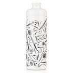 Jordan Keramikflasche - matt weiß mit schwarzen Symbolen - inkl. Ausgießer - 500ml