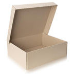 Graspapier Präsentkarton – passend für z.B. 3 Flaschen (425 x 380 x 145 mm) - verpackt mit Füllmaterial