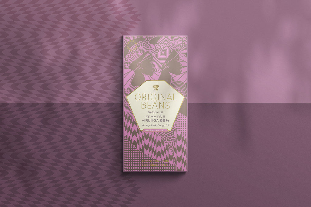 Original Beans - BIO Femmes de Virunga 55% Schokolade - 70g Tafel - CH-BIO-006