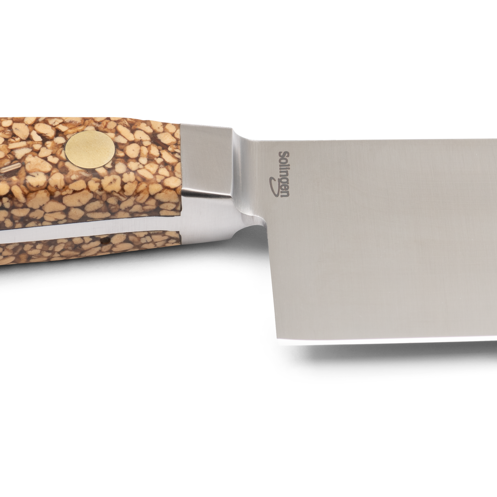 Jordan Kerner - Kochmesser mit Griff aus Olivenkernen - Santoku Klinge 19cm - Made in Solingen