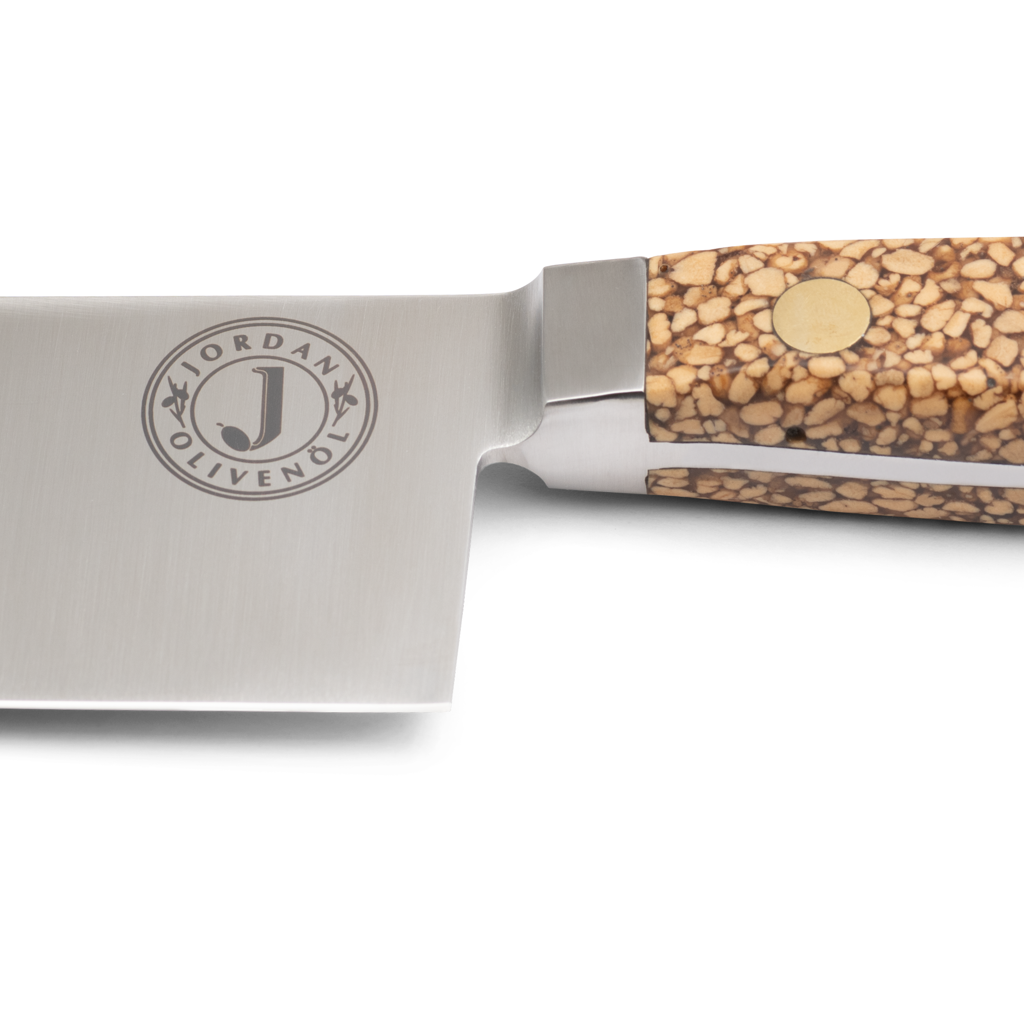 Jordan Kerner - Kochmesser mit Griff aus Olivenkernen - Santoku Klinge 19cm - Made in Solingen