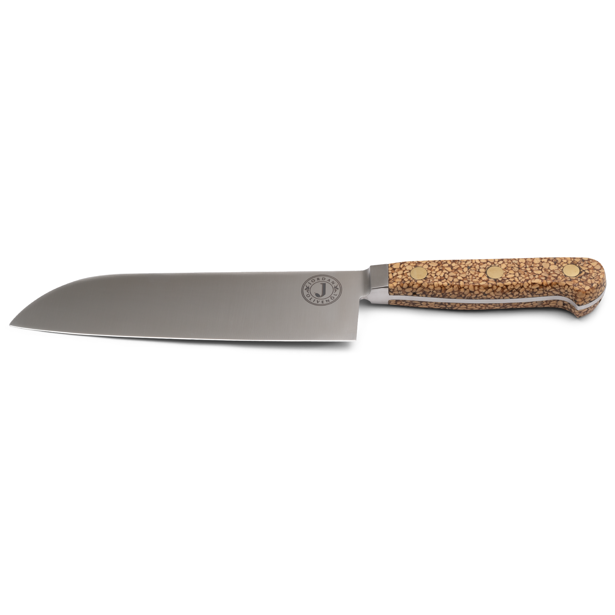 Jordan Kerner - Kochmesser mit Griff aus Olivenkernen - Santoku Klinge 19cm - Made in Solingen