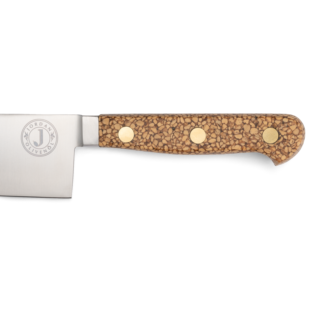Jordan Kerner - Kochmesser mit Griff aus Olivenkernen - Santoku Klinge 19cm - Made in Solingen