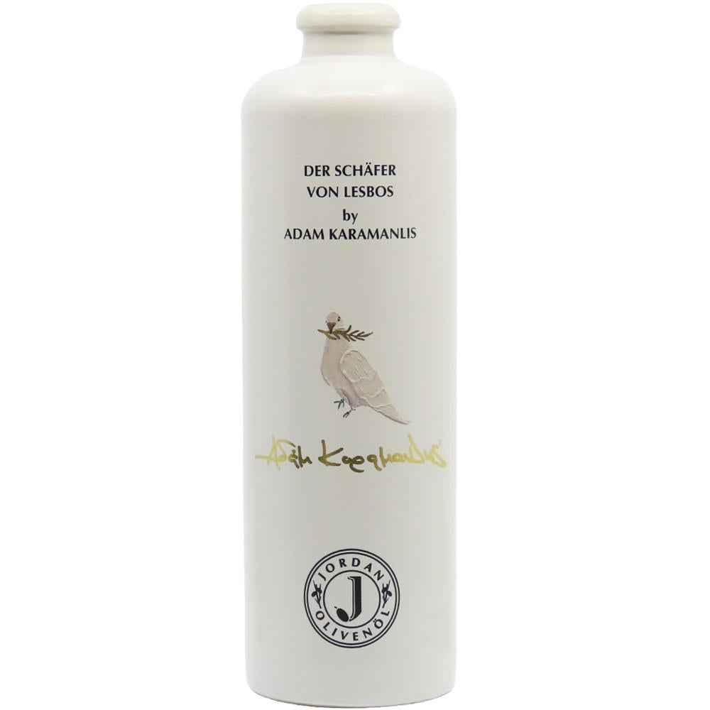 Der Schäfer von Lesbos Keramikflasche 500ml - inkl. TAPI - Ausgießer mit Holzdeckel - Limitierte Edition von Adam Karamanlis