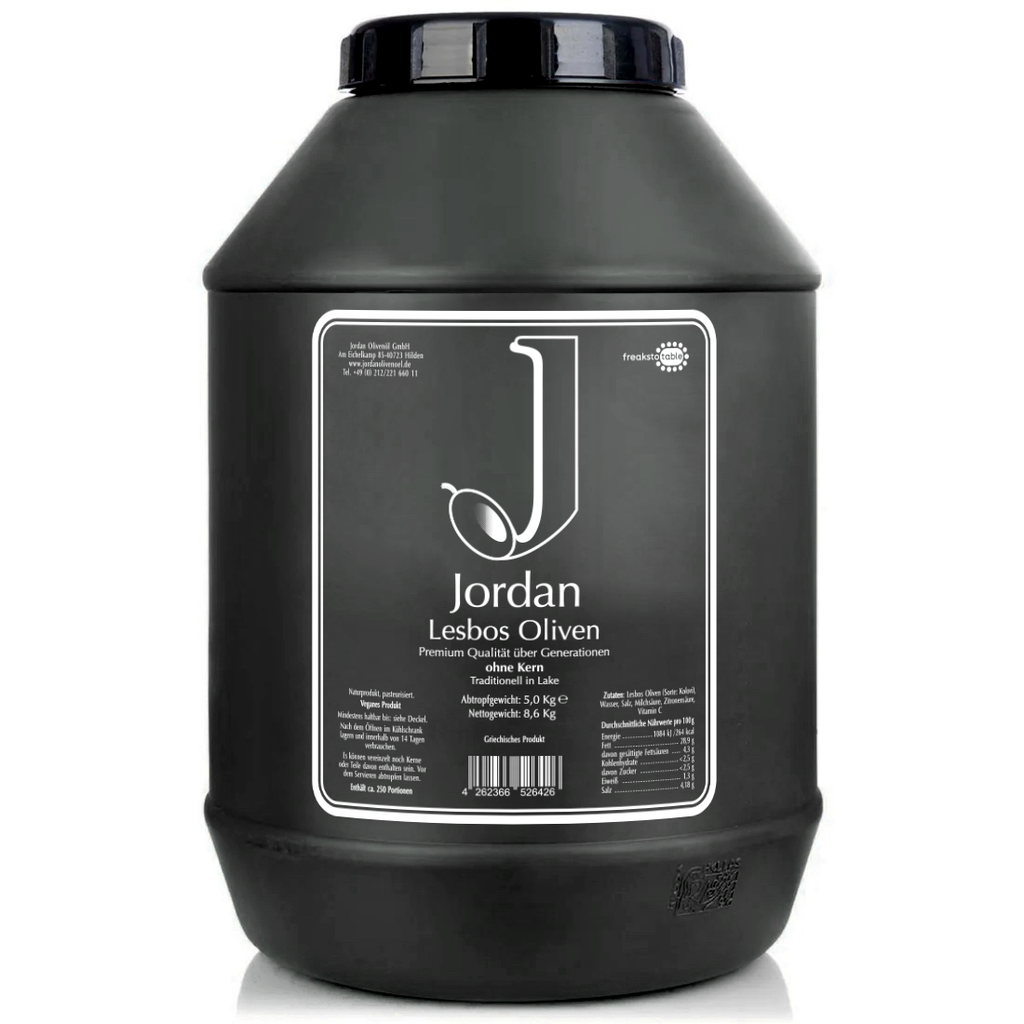 Jordan Olivenöl - Lesbos Oliven - ohne Kern - 5 kg Kanister