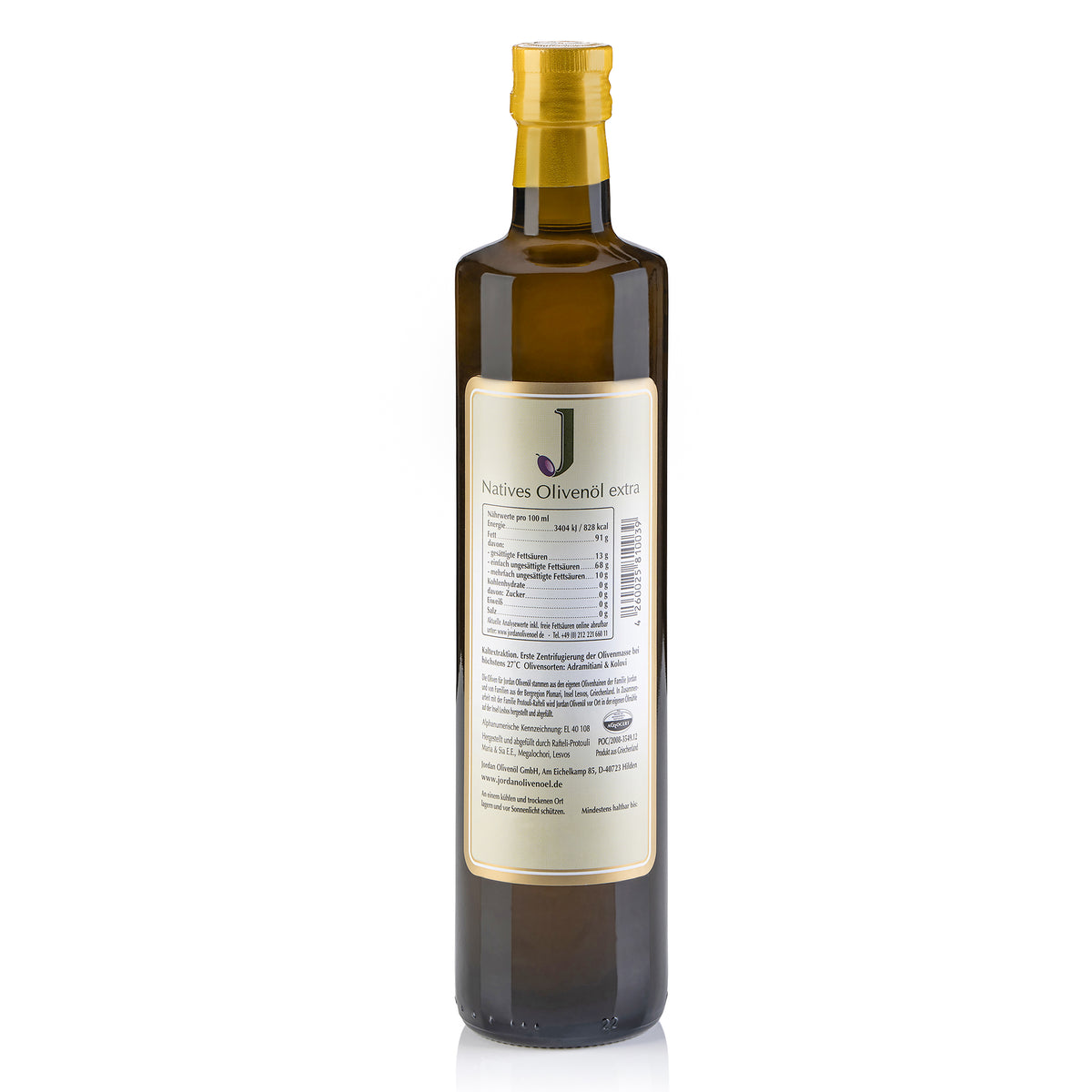 Jordan Olivenöl - Natives Olivenöl Extra - Flasche 0,75 Liter
