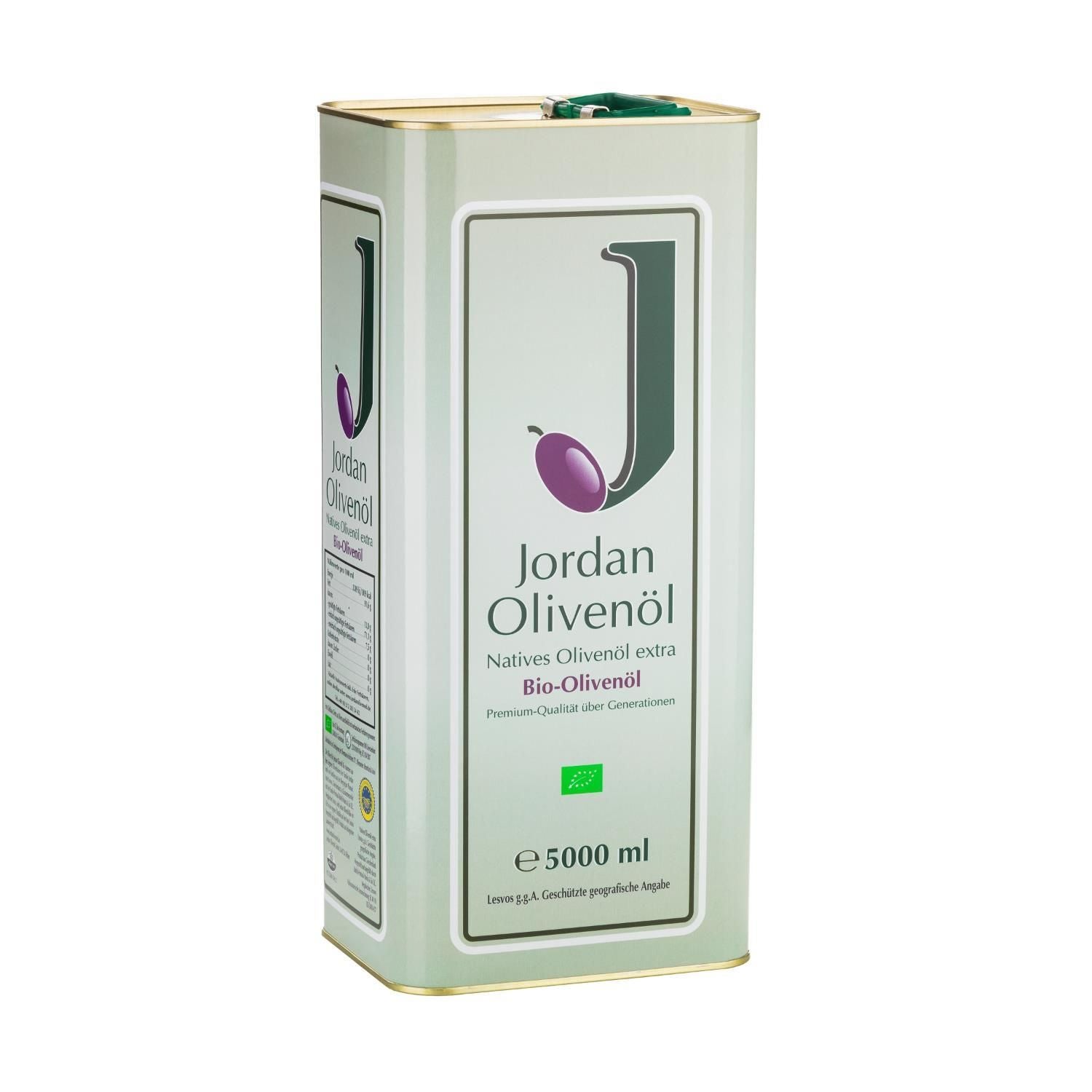 Jordan Olivenöl - BIO-Olivenöl - Kanister 5,00 Liter - GR-BIO-01