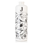 Jordan Keramikflasche - matt weiß mit schwarzen Symbolen - inkl. Ausgießer - 500ml