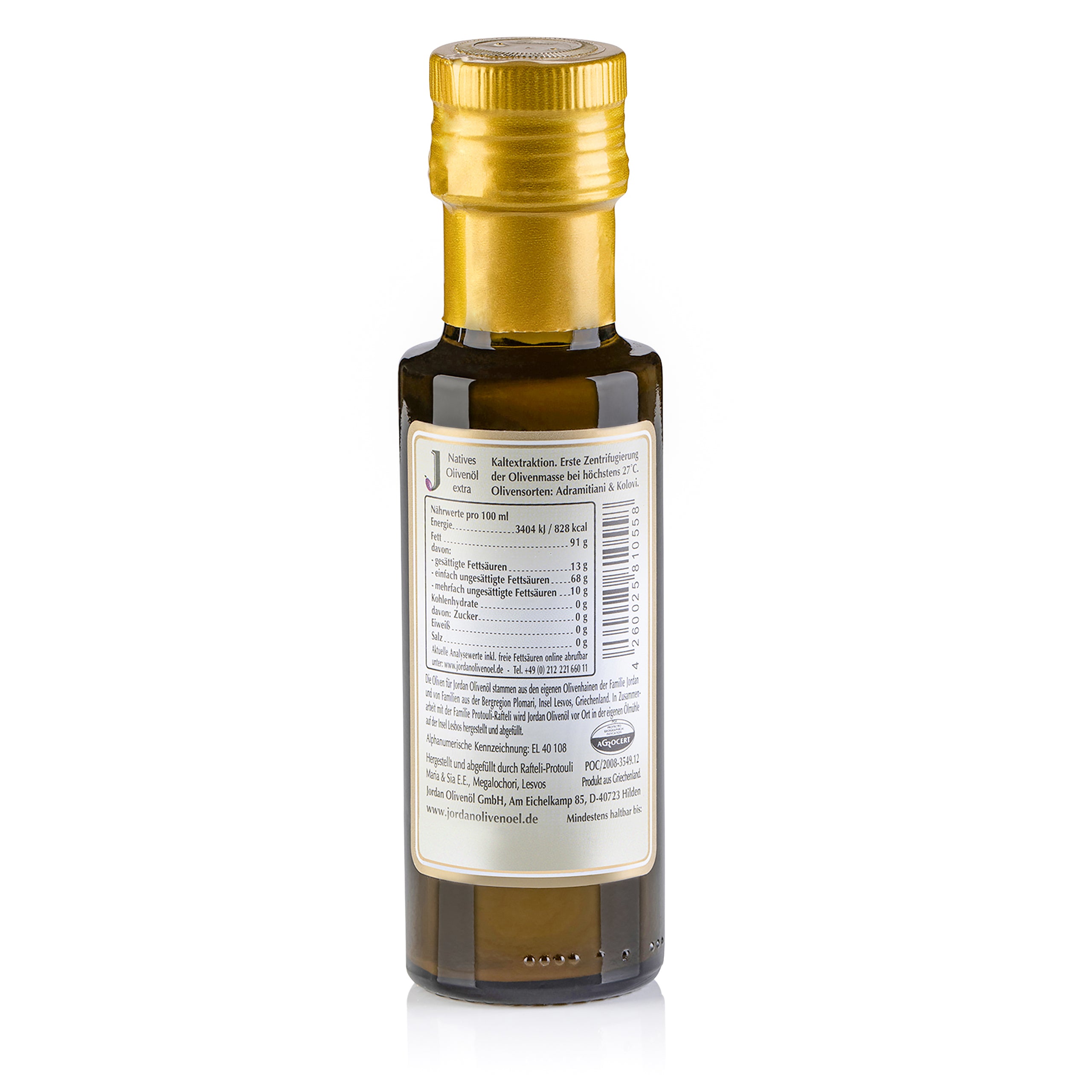 Jordan Olivenöl - Natives Olivenöl Extra - Flasche 0,10 Liter